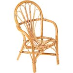 Fauteuil enfant - odalric - rotin tress - marron - pour enfant