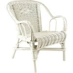 Fauteuil pour enfant en rotin laqué blanc 41 x ? Fauteuil pour enfant en rotin laqué blanc 41 x ?