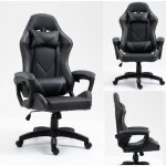 Fauteuil gamer ergonomique inclianble - coussin ttire - repose - pieds - hauteur rglable