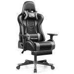 Fauteuil gamer ergonomique noir et gris inclinaison 165� r�glages 3d structure renforc�e - confort longue ...