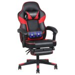 Fauteuil gamer rouge chaise de bureau ergonomique à haut dossier avec repose - pied appui - tête support ... Fauteuil gamer rouge chaise de bureau ergonomique à haut dossier avec repose - pied appui - tête support ...