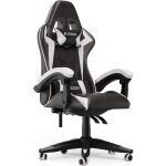 Fauteuil gaming chaise gamer ergonomique inclinable 90  - 135  - hauteur rglable - max 110 kg - blanc ...