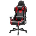 Fauteuil de gaming ergonomique en simili cuir - dossier inclinable 155� accoudoirs r�glables pivotant ...