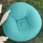 Fauteuil gonflable - doulito - turquoise - 100x100 cm - housse 100% polyester - dperlant