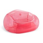 Fauteuil gonflable poire transparent rose - intex - 127x137x74cm - intrieur - adulte