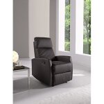 Fauteuil inclinable - testa di moro - simili cuir marron foncé - 1 place - relaxation - Élégance Fauteuil inclinable - testa di moro - simili cuir marron foncé - 1 place - relaxation - Élégance