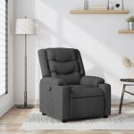 Fauteuil inclinable en tissu - vidaxl - gris fonc� - inclinaison manuelle 135� - 77x93x99 cm - porte ...