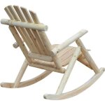 Outsunny - chaise dexterieure - bois - 106x26x70cm - bois naturel