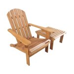 Fauteuil de jardin + table basse / repose pieds bois deucalyptus adirondack salamanca avec repose - pieds ...