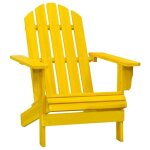 Fauteuil de jardin en bois de sapin massif - star� - adirondack - jaune - 695 x 865 x 895 cm