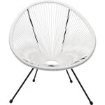 Fauteuil de jardin acapulco mono blanc kare design