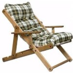 Fauteuil de jardin relax en bois inclinable à 3 positions vert - relaxation - tissu Fauteuil de jardin relax en bois inclinable à 3 positions vert - relaxation - tissu