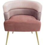 Fauteuil sandwich velours rose kare design