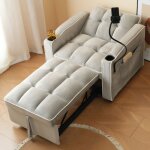 Fauteuil - lit 3 - en - 1 extensible avec porte - gobelets floragrace