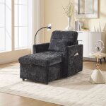 Fauteuil - lit moderne fauteuil relax avec rangement support de t�l�phone canap� 1 place pour salon chambre ...