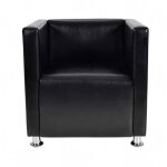 Fauteuil lounge design club en cuir synthétique noir - helloshop26 - 1102022 / 3 Fauteuil lounge design club en cuir synthétique noir - helloshop26 - 1102022 / 3