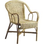 Fauteuil - manau et moelle de rotin - naturel - 60x60x81cm