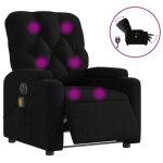 Fauteuil de massage inclinable électrique - marque - noir - tissu - 74x865x935cm - 6 points de massage ... Fauteuil de massage inclinable électrique - marque - noir - tissu - 74x865x935cm - 6 points de massage ...