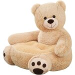 Fauteuil en peluche pour enfants - marron - multifonctionnel - dimensions 50cm x 50cm x 45cm
