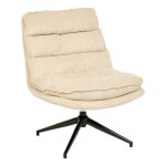 Fauteuil pivotant harper en tissu beige l745xl64xh87 cm - atmosphera cr�ateur dint�rieur