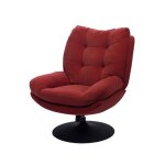 Fauteuil pivotant magnum terracotta pied noir