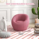 Fauteuil pivotant fauteuil moelleux fauteuil simple jusqu� 120 kg rose id�al pour se d�tendre dans le ...