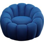 Fauteuil pivotant peppo bloom bleu kare design