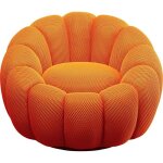 Fauteuil pivotant peppo bloom orange kare design