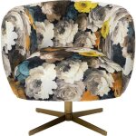 Fauteuil pivotant pivoines jaunes kare design