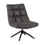 Fauteuil pivotant yuki - dimehouse - Éco - cuir anthracite - gris - 1 place - salon - adulte Fauteuil pivotant yuki - dimehouse - Éco - cuir anthracite - gris - 1 place - salon - adulte