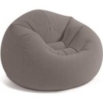 Fauteuil poire soft intex - vinyle - gonflage rapide - gris