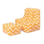 Fauteuil pouf de jeu pour le enfants - pouf chaise imprim avec repose - pieds - pouf poire pour salon ...