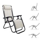 Fauteuil relax dext�rieur inclinable - louis - en tissu textil�ne beige - design moderne et confortable ...