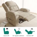 Fauteuil relax �lectrique massant - dadea - fauteuil de relaxation massant fauteuil r�glable 90 � 160� ...