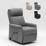 Fauteuil relax �lectrique avec syst�me releveur pour personnes ag�es giorgia fx couleur: gris