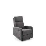 Fauteuil relax - gris - manuel inclinable - tissu microfibre - 1 place - design contemporain