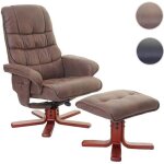 Fauteuil relax - hwc - e30 - imitation de daim - marron