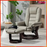 Fauteuil relax inclinable - akozon - 12139 - inclinaison 135� - pivotant 360� - avec repose - pieds