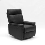 Fauteuil relax inclinable - le roi du relax - aurora - similcuir noir - design contemporain - 1 place ...