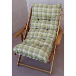 Fauteuil relax - relax - inclinable 3 positions - bois massif - coussin rembourr� - vert