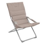 Hespéride - fauteuil relax de jardin pliable milos - 3 positions - taupe Hespéride - fauteuil relax de jardin pliable milos - 3 positions - taupe