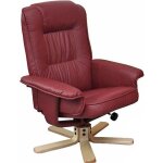 Fauteuil relax - m56 - simili - cuir - bordeaux - pivotant 360° - inclinable Fauteuil relax - m56 - simili - cuir - bordeaux - pivotant 360° - inclinable