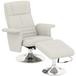 Fauteuil relax massant - homcom - avec pouf - si�ge pivotant � 360� - assise rembourr�e confortable - ...
