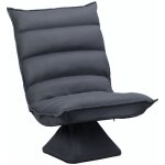 Fauteuil relax - pivotant 360� - dossier r�glable 5 positions - gris fonc� - 62x70x95 cm