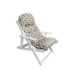 Fauteuil relax - marque - pliant en bois - rglable en 3 positions - coussin rembourr - intrieur / ...