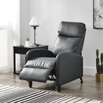 Fauteuil relaxant bregenz inclinable et repose - pieds similicuir gris
