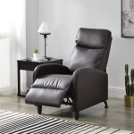 Fauteuil relaxant bregenz inclinable et repose - pieds similicuir marron