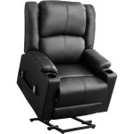 Fauteuil relaxant lvateur lectrique de massage avec fonction chauffant - comhoma - noir