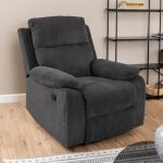 Fauteuil de relaxation �lectrique 895x95x98 cm en tissu gris fonc�
