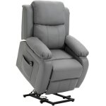 Fauteuil de relaxation électrique fauteuil releveur inclinable repose - pied ajustable revêtement synthétique ... Fauteuil de relaxation électrique fauteuil releveur inclinable repose - pied ajustable revêtement synthétique ...